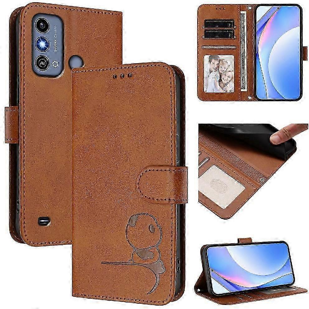 RFID Blocking PU Leather Flip Case with Card Slots, Kickstand & Mag...