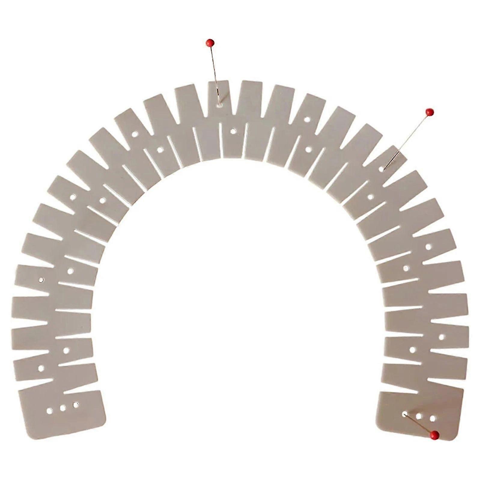 Sewing tool flexible hem ruler with marking holes for crafters
