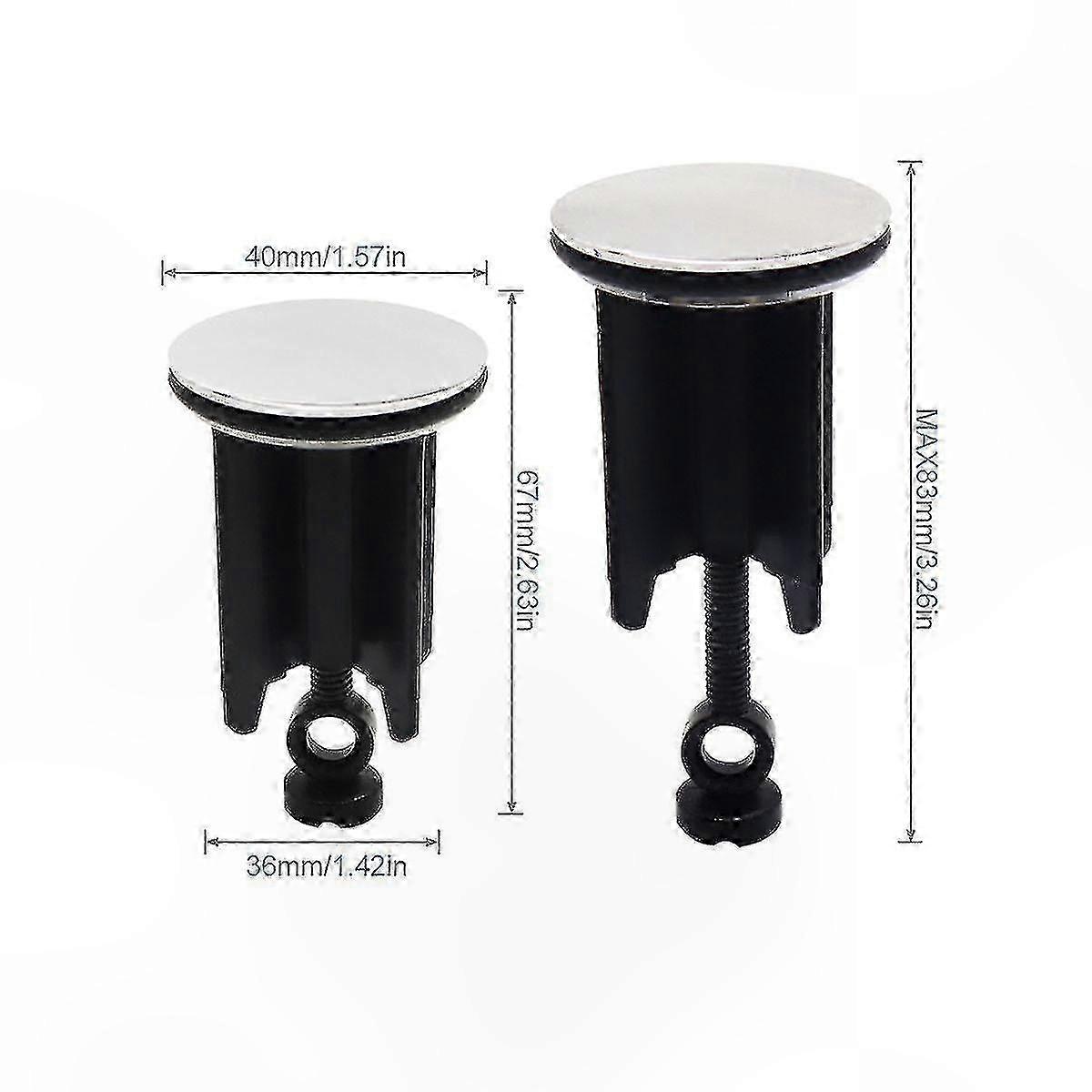 Adjustable Height Pop-Up Drain Plug for Bathroom Sinks, Universal Replacement Basin Stopper
