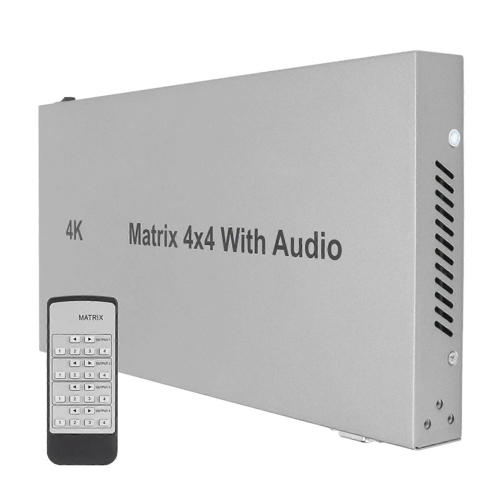 4x4 4K HD Multimedia Interface Switcher HDMX05 with IR UK Plug