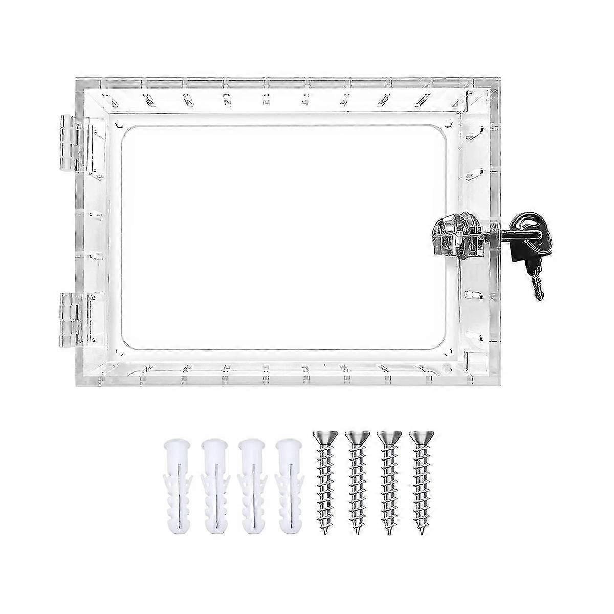 Universal Lock Box with Key for Wall Thermostat Protection, Clear Guard - 5 inch H x 4.72 inch