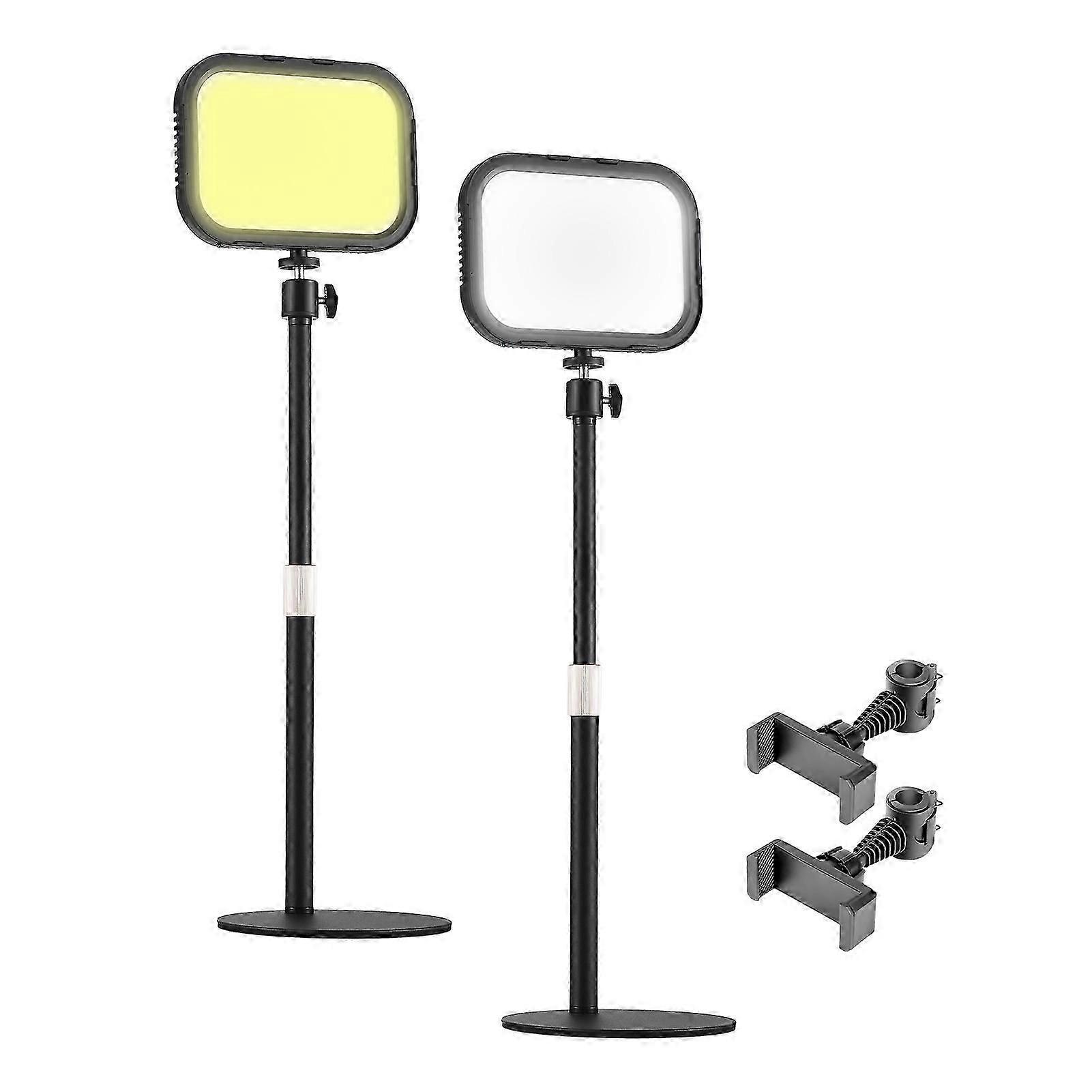 For 2 Packs Desktop Led Video Light Panel 12w Video Conference Light For Zoom