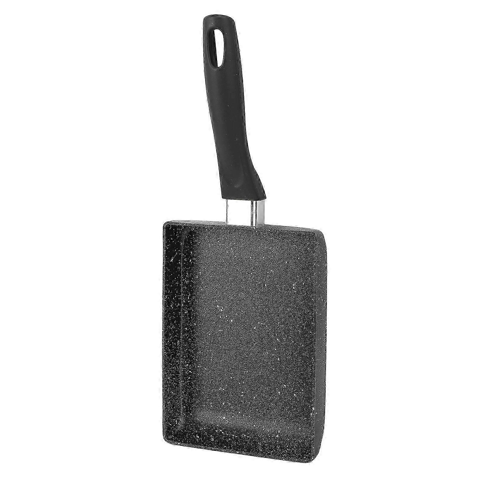 2025 Non Stick Frying Pan with Handle Rectangle Cooking Pan Multifunctional Cookware for Egg Roll Pancake Small 13.5x18.5cm