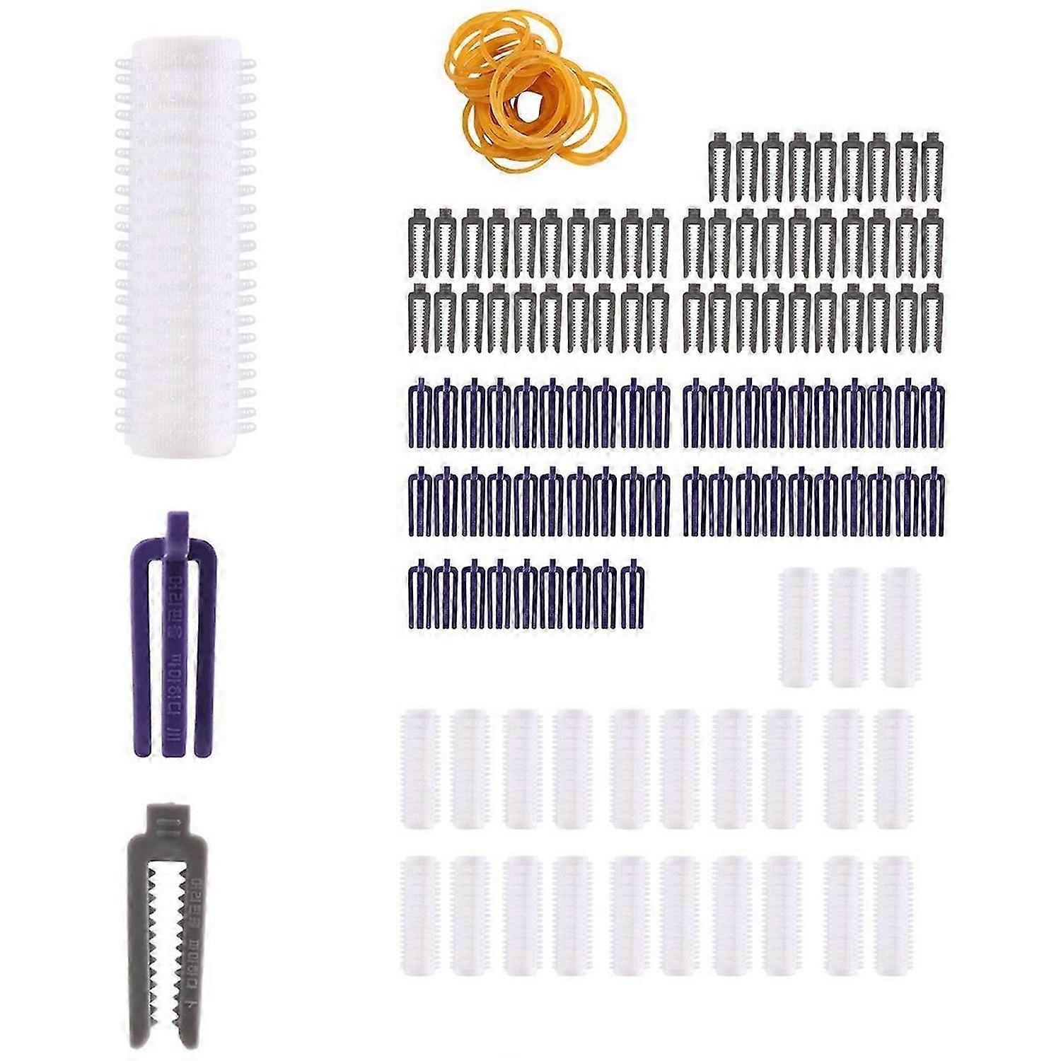 Liten størrelse 24 stk. Salong Nylon Hook & Loop Hair Rollers Set Hårpermanent