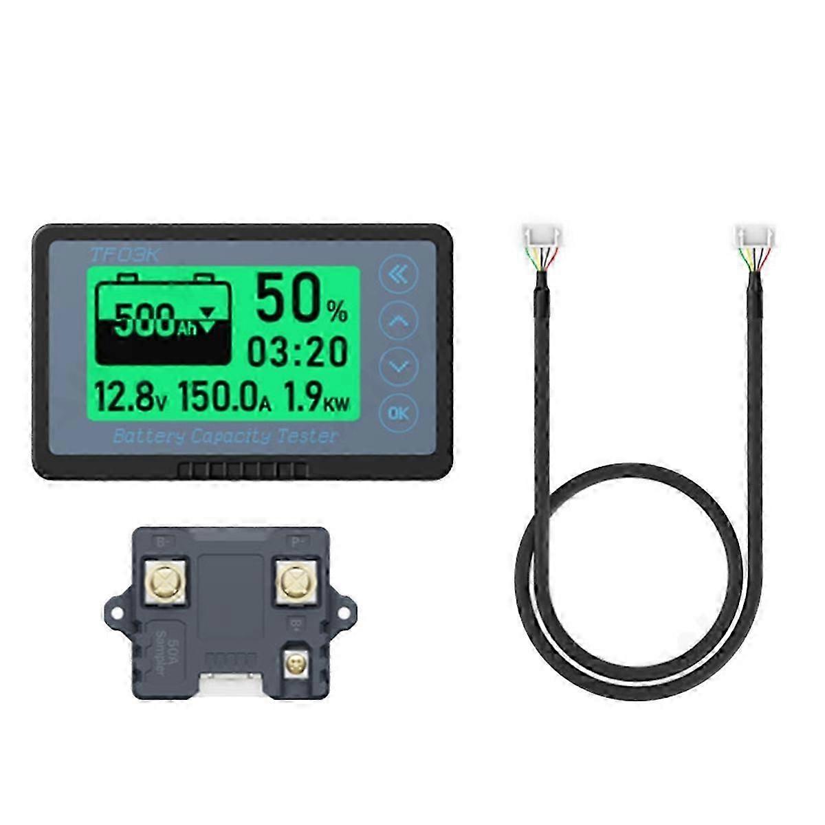 50A TF03KH Digital Voltmeter Meter Battery Capacity Indicator Voltage Current Tester Power Meters C