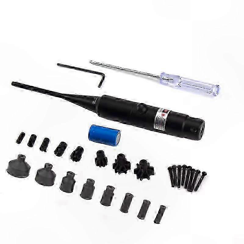 Aluminum Alloy Laser Calibration Tool with 18 Adapters for Cross-Border Aiming Tasks