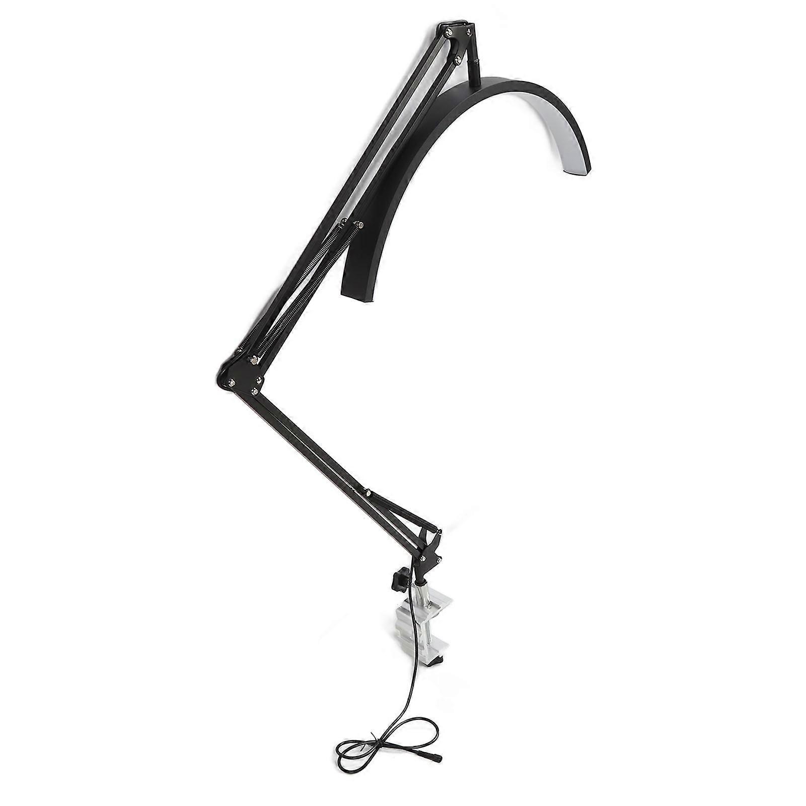 LED Beauty Desk Lamp with Clamp, 3 Color 51cm Half Moon U-Shaped