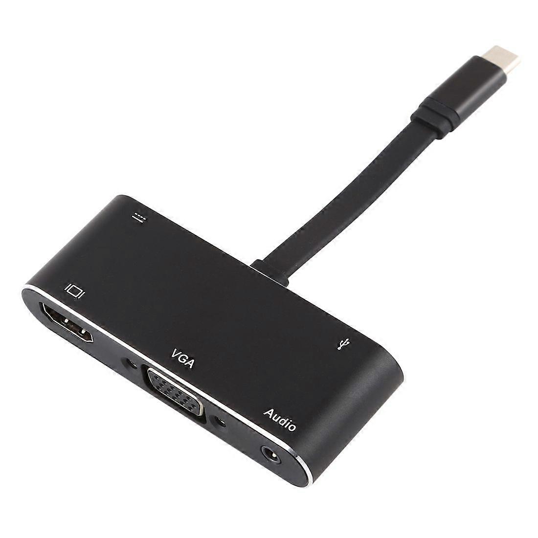 Type-C to PD+HDMI+VGA+Audio+USB 3.0 Converter