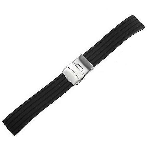 Silicone Watch Band for Waterproof Function with Stainless Steel Buckle 18mm