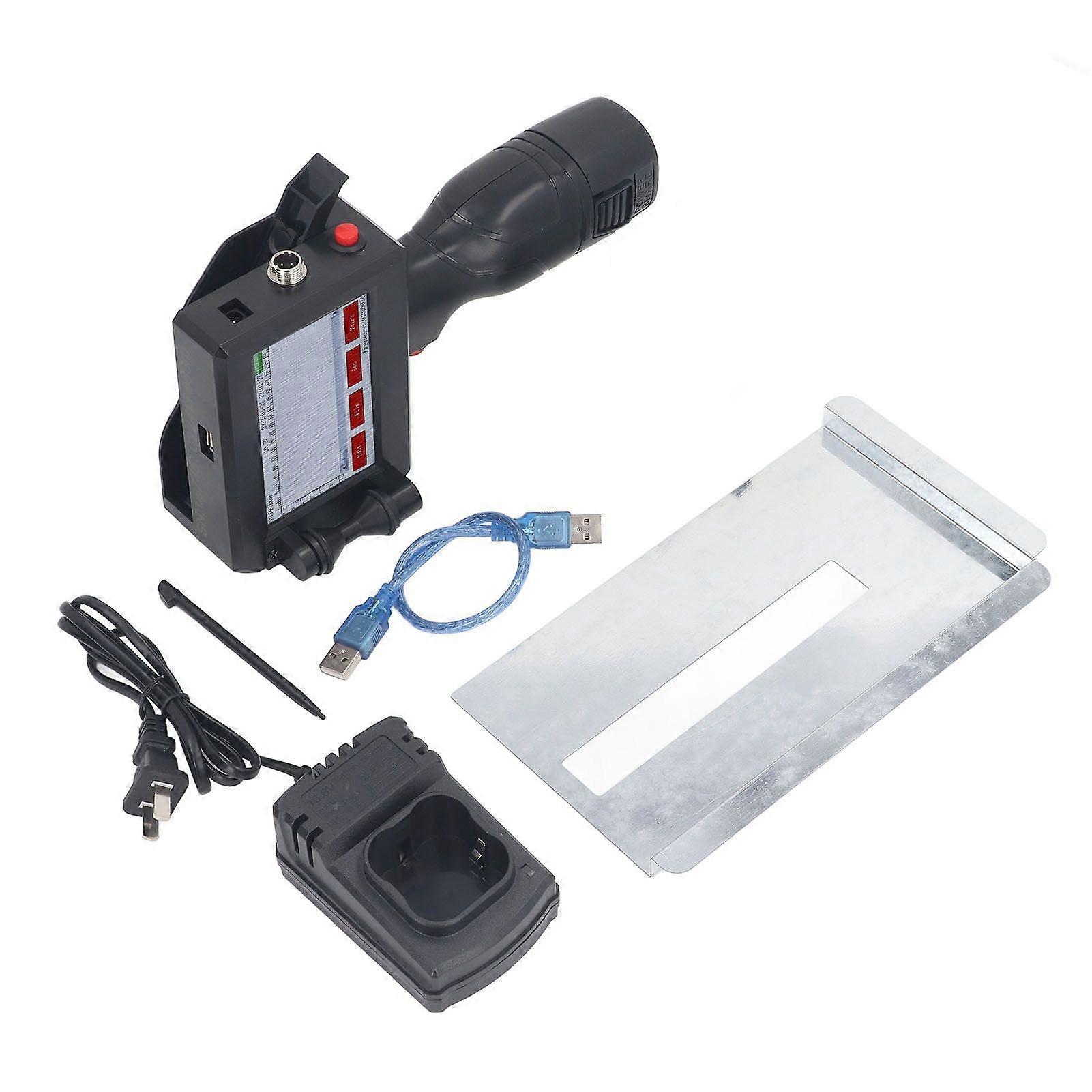Handheld Inkjet Printer 4.3in Touchscreen 600dpi 12.7mm Printing Height Adjustable Portable Inkjet Printing Machine