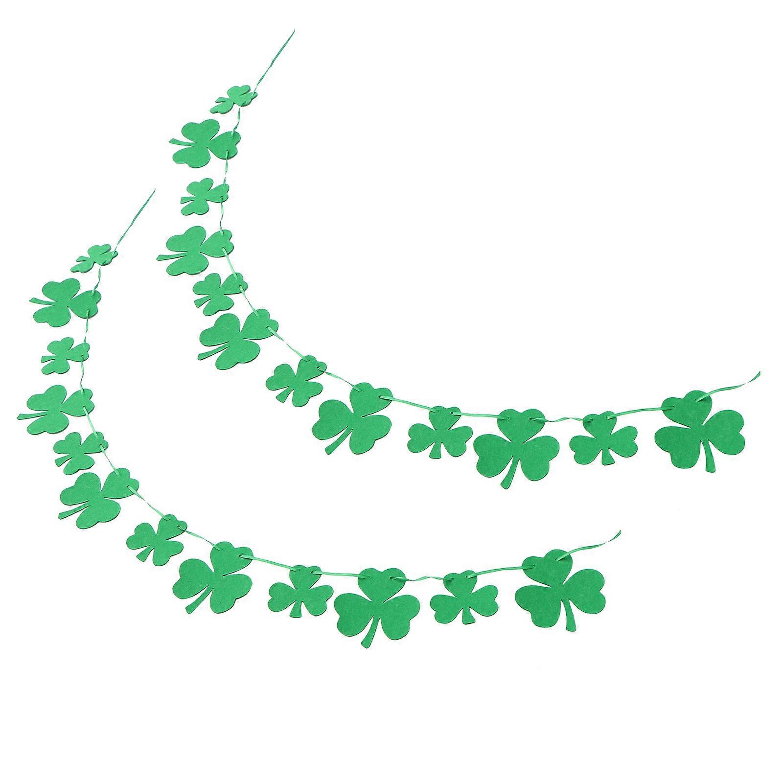 St. Patrick's Day Banner Hanging Flag for Party 2Pcs