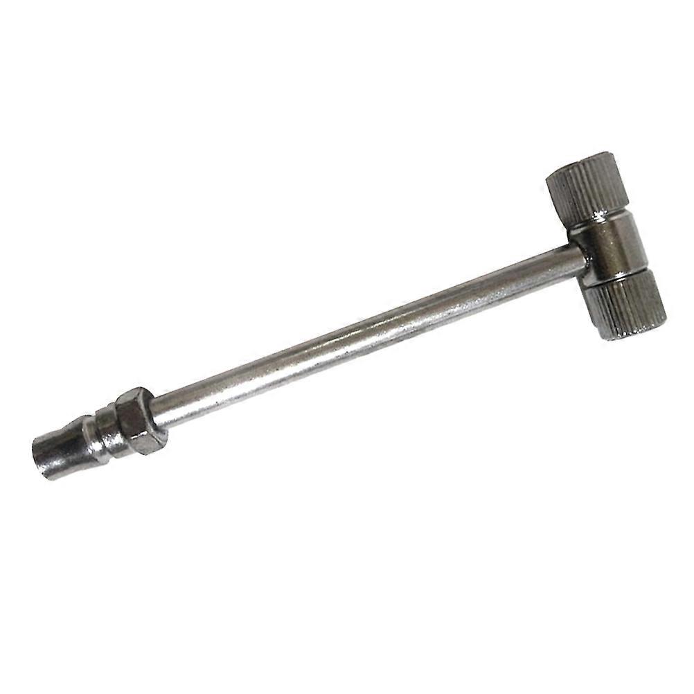 Tire Inflator Nozzle Adapter T Shaped for Motorcycle Tire Inflation Silver Metal Air Flow Control 2Pcs
