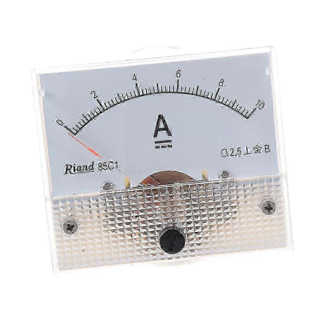 85C1 DC 0-10A Rectangle Analog Panel Ammeter Gauge