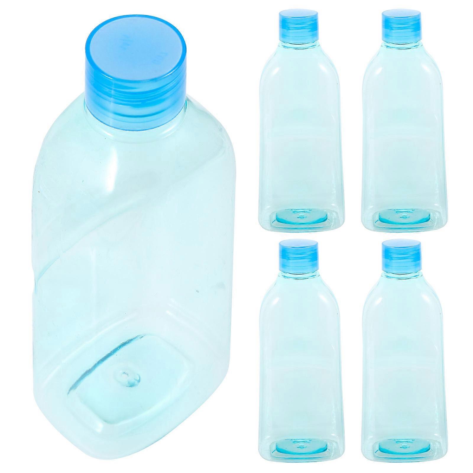 Blue Eye Care Solution Bottles 5Pcs for Storage Use Durable Plastic Material