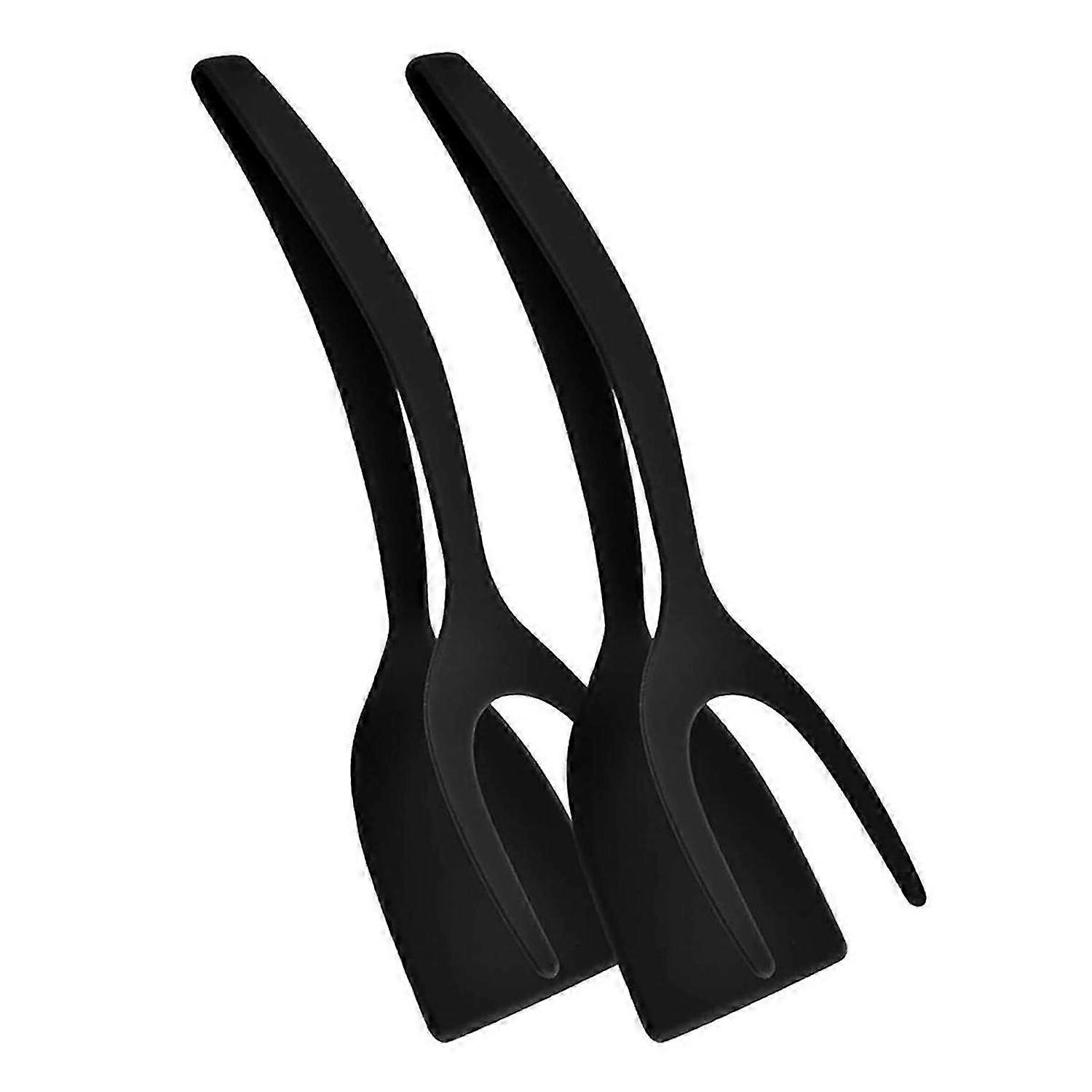 2-In-1 Egg Spatula Grip and Flip Spatula Tongs Egg Flipper Turner