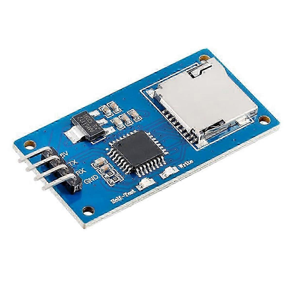 Mini Serial Data Logger with SD Card Holder, -Format Data Recording and Storage Module