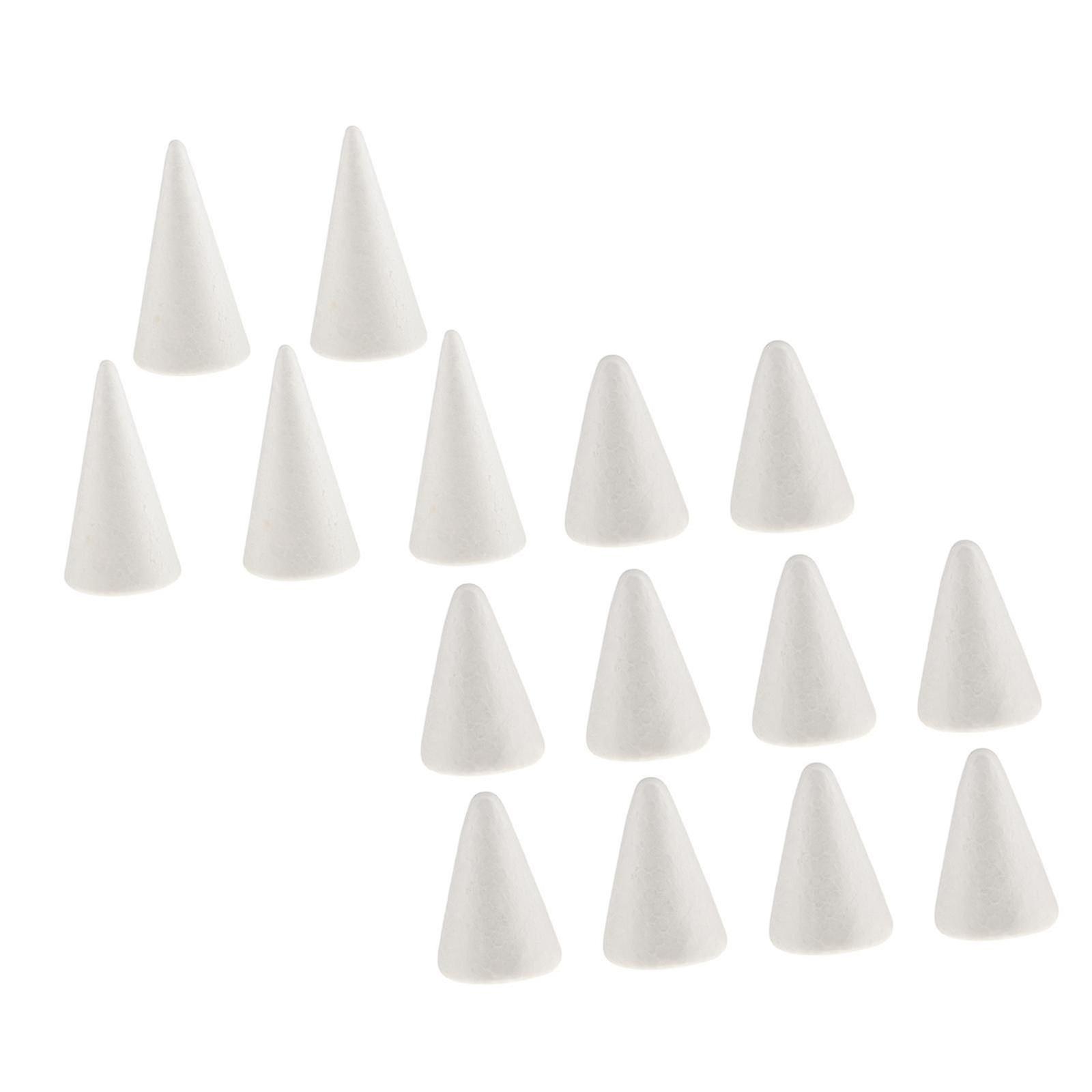 15Pcs Craft Foam Cones Foam Tree Cones for Painting Holiday Christmas Trees