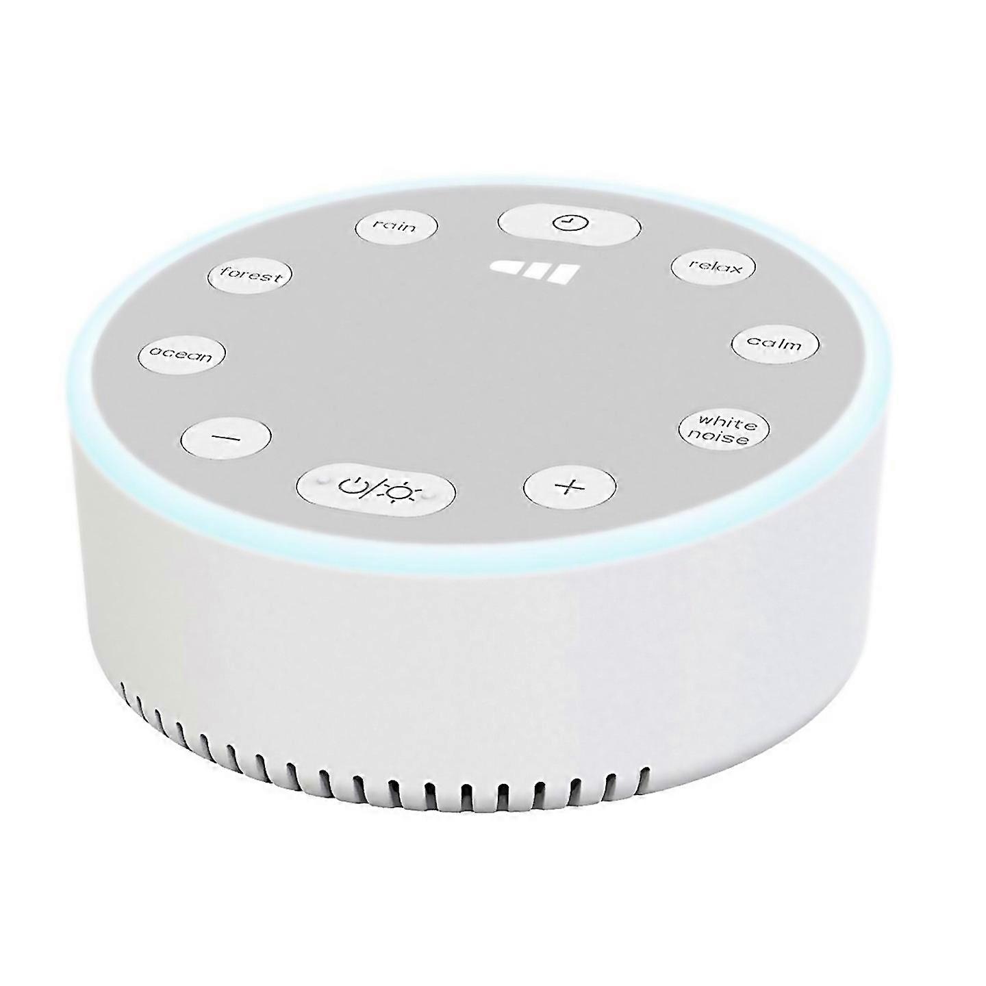 Pour Noise Machine Usb Rechargeable Noise Sound Machine Sleep Sound Player Night Li Blanc Blanc