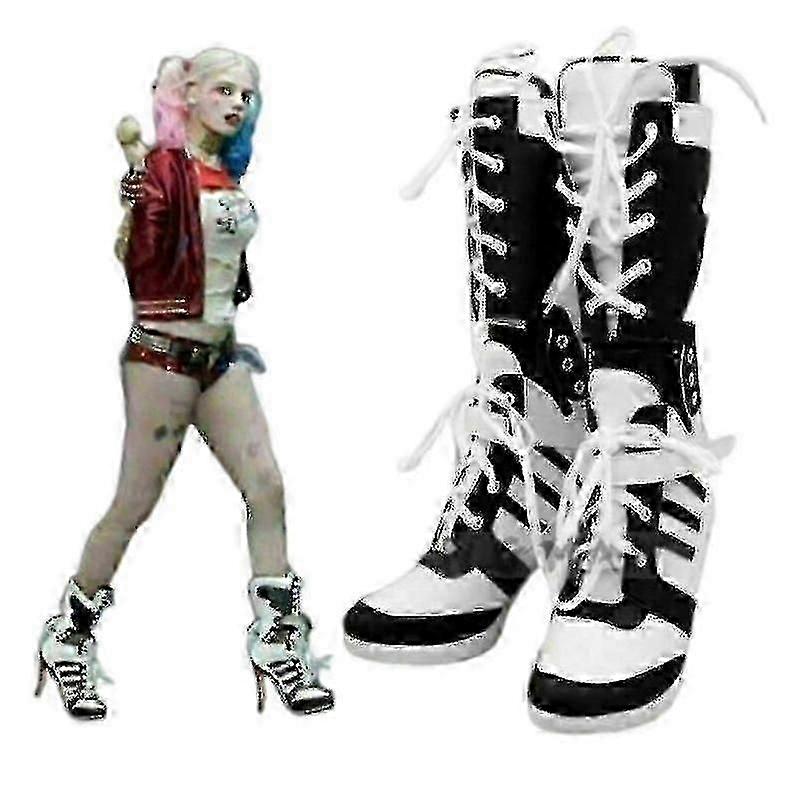 ハーレイ クイン スーサイド スクワッド ブーツ ヒール シューズ コスプレ - DSW