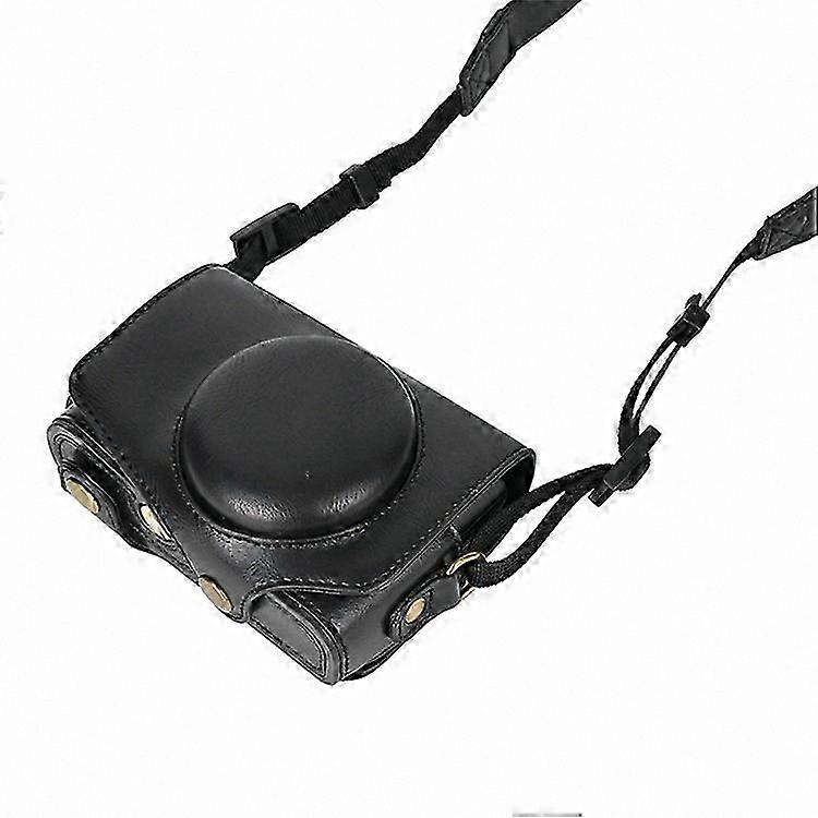 Digital Camera Bag with Shoulder Strap, Protective PU Leather Case for Compact Cameras, Compatible with Various Models