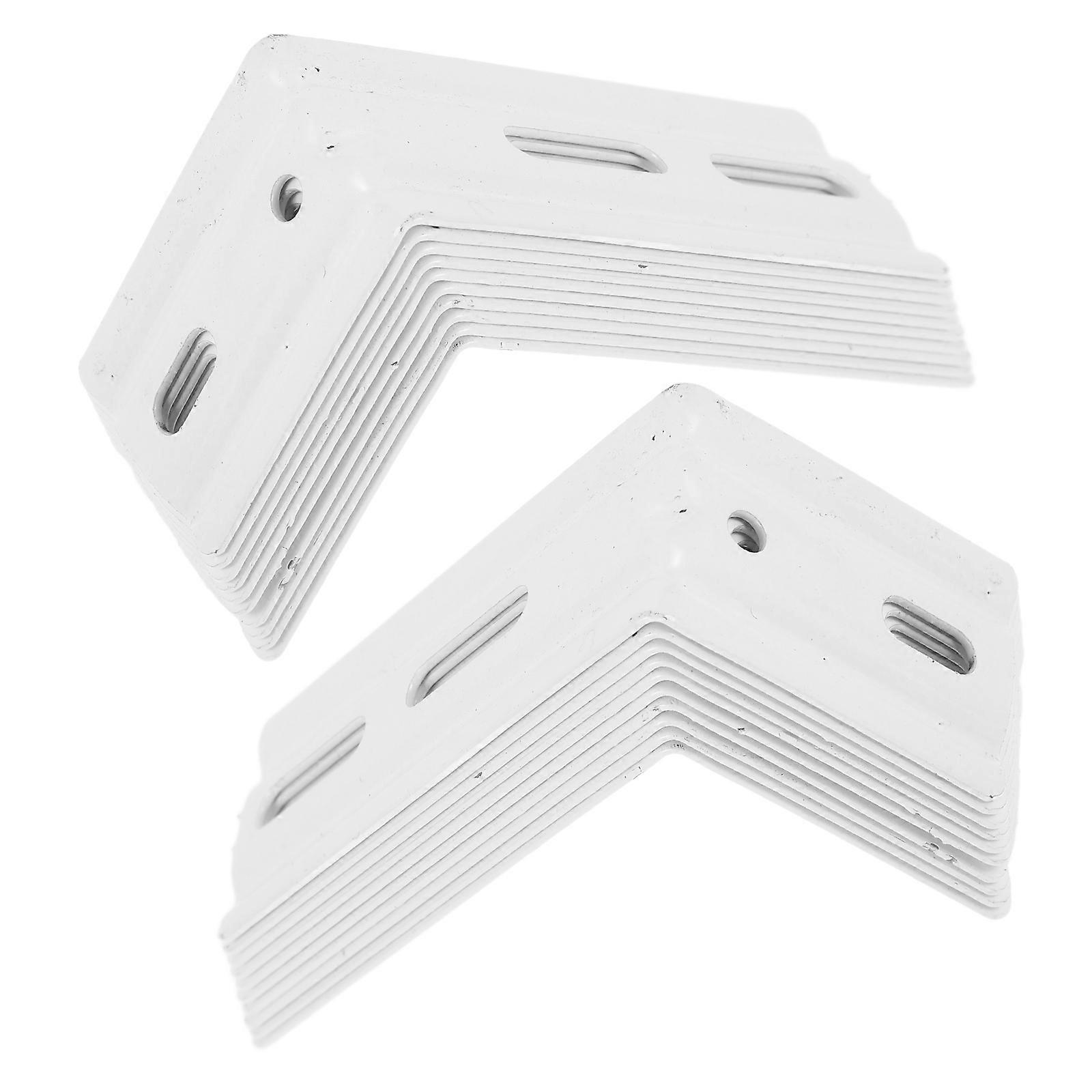 White Metal Vertical Blind L Bracket Clamp 40Pcs for Home