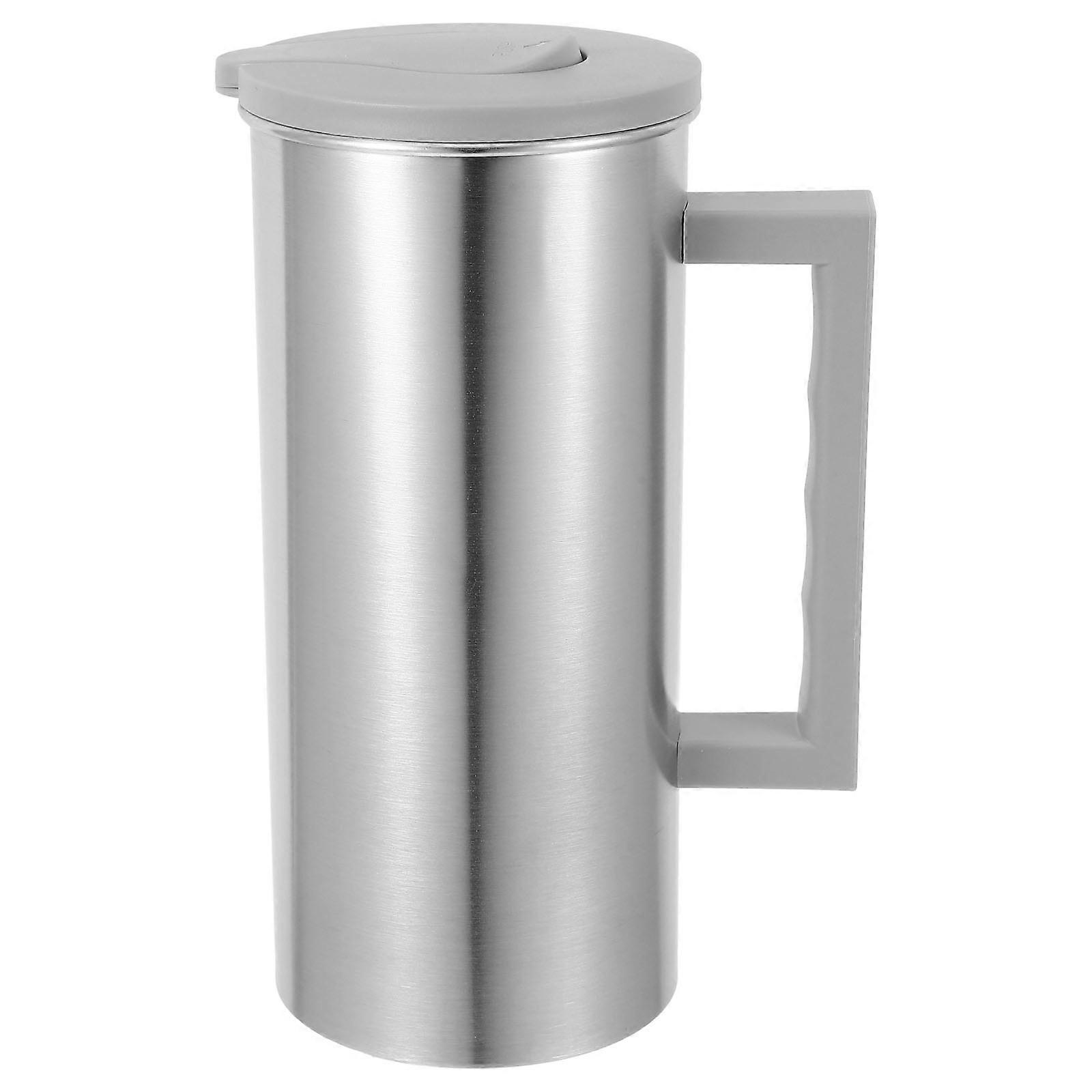 Cold Water Storage Jug Sleek Design Stainless Steel Water Pitcher For Parties Everyday Use Home 1Pack