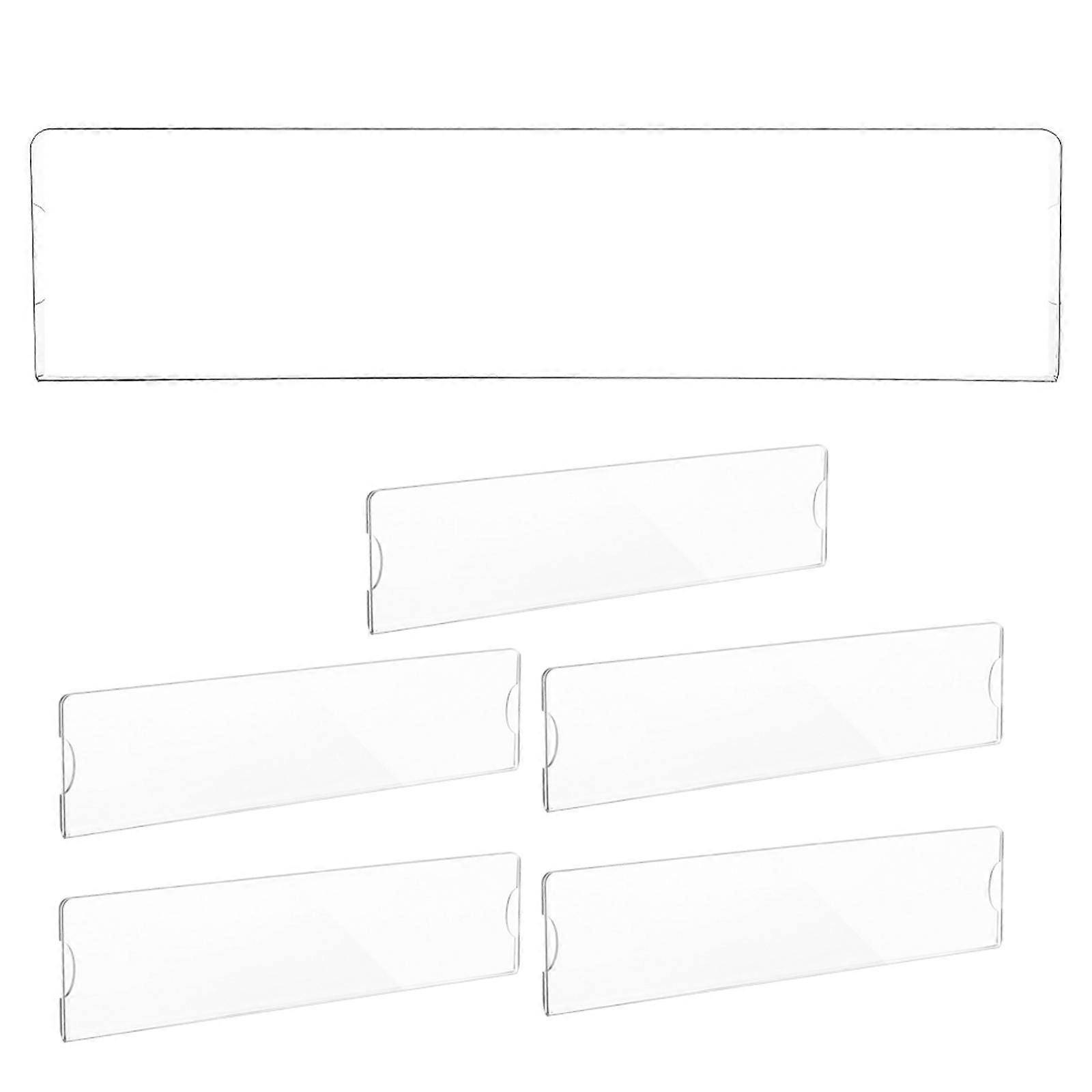 12 Pcs Rectangular Acrylic Name Plate Holders Clear Sign Frames For Professional Display In Office Wall Classroom And Restaurant Settings