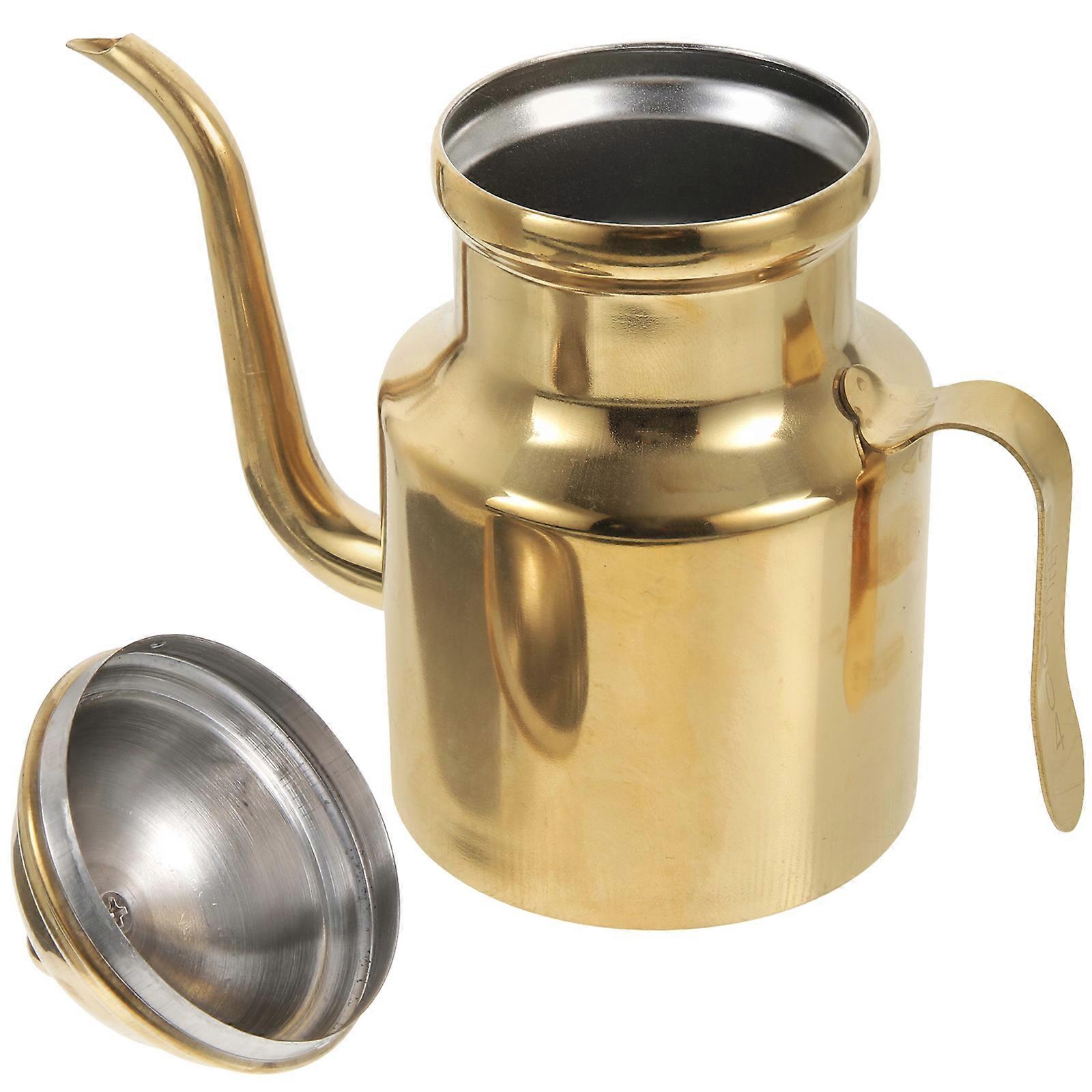 Golden Multi-Function Vinegar Dispenser for Storage 3Pcs Household Oil Container