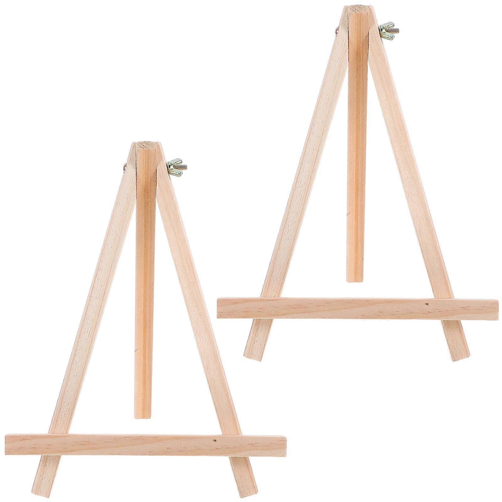 Wooden Easels Mini Easels for Painting Holder 4Pcs Light Yellow Display