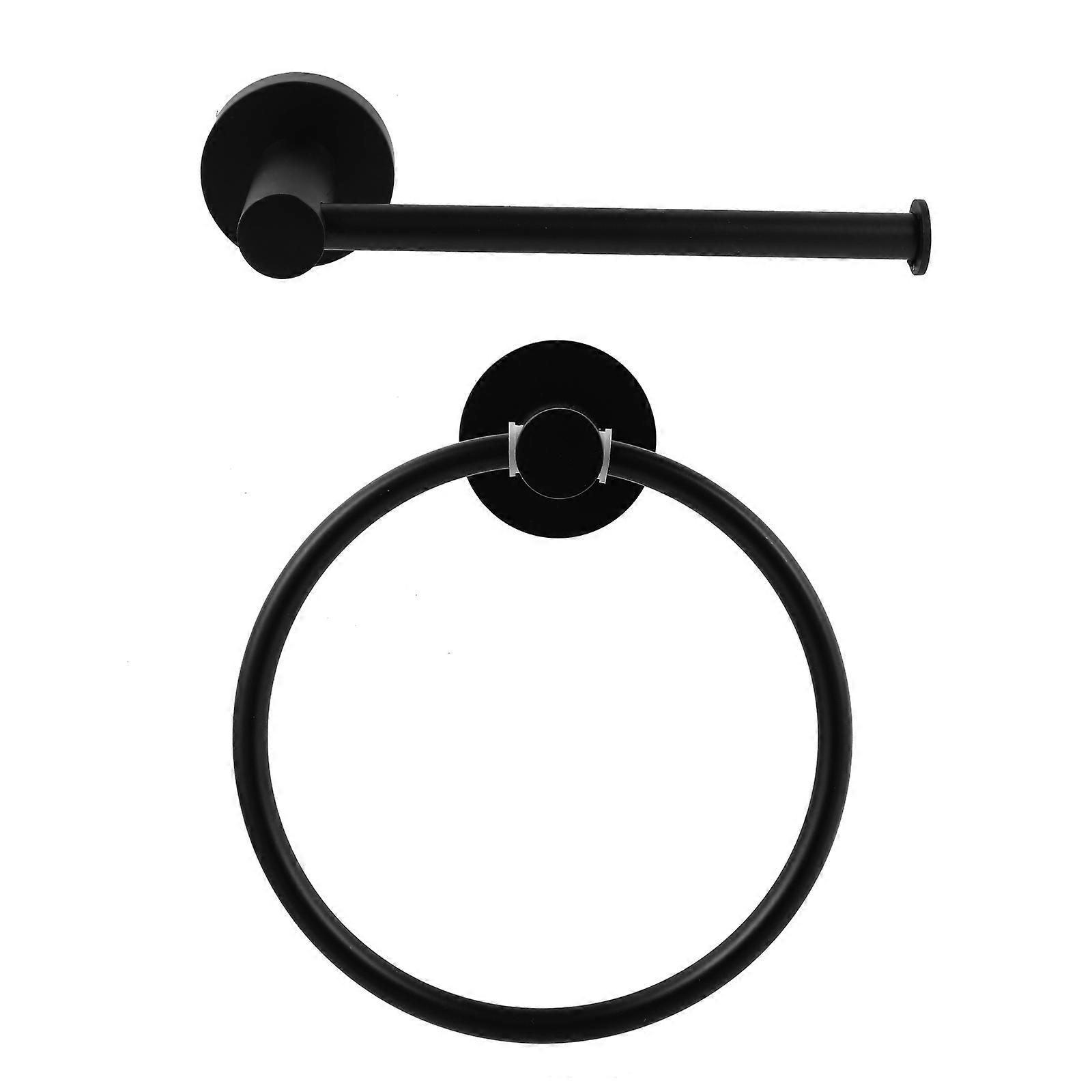 Bathroom Towel Holder Set Modern Towel Hanger Towel Rack Round Bathroom Organization 21X15.5CM Space Saving 2Pcs