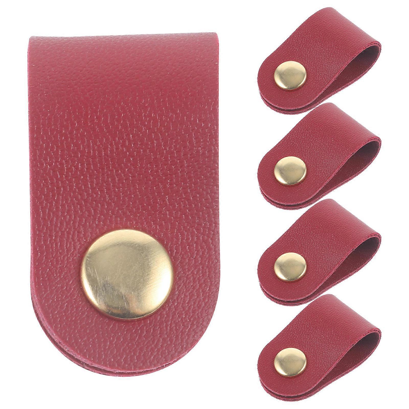 Cable Organizer 5Pcs Practical Dark Red Cord Fixing Strap For Work Travel Home School Office