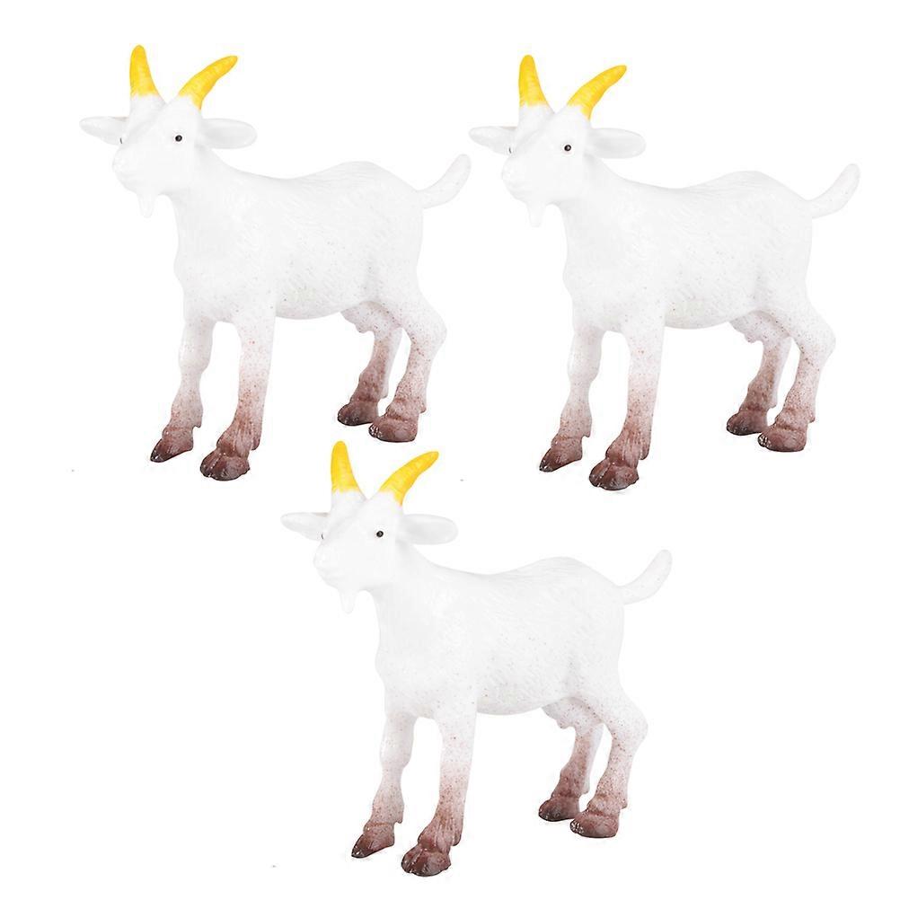 Tiny Sheep Toys 3Pcs Miniature Goat Figurines Ideal For DIY Scene Decoration And Educational Learning For Kids And Collectors