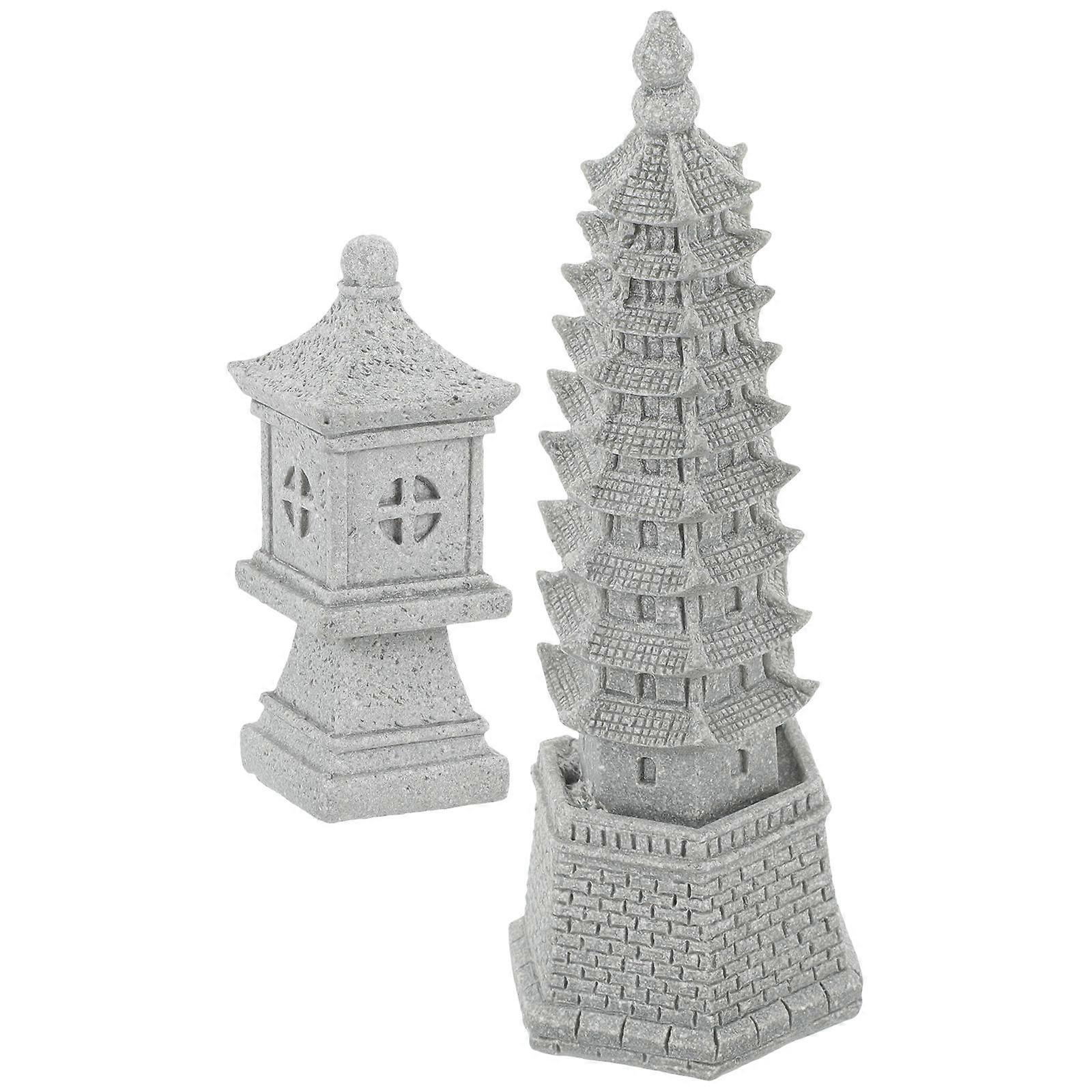 Garden Decor Miniature Statue for Desktop Display 8Pcs Set