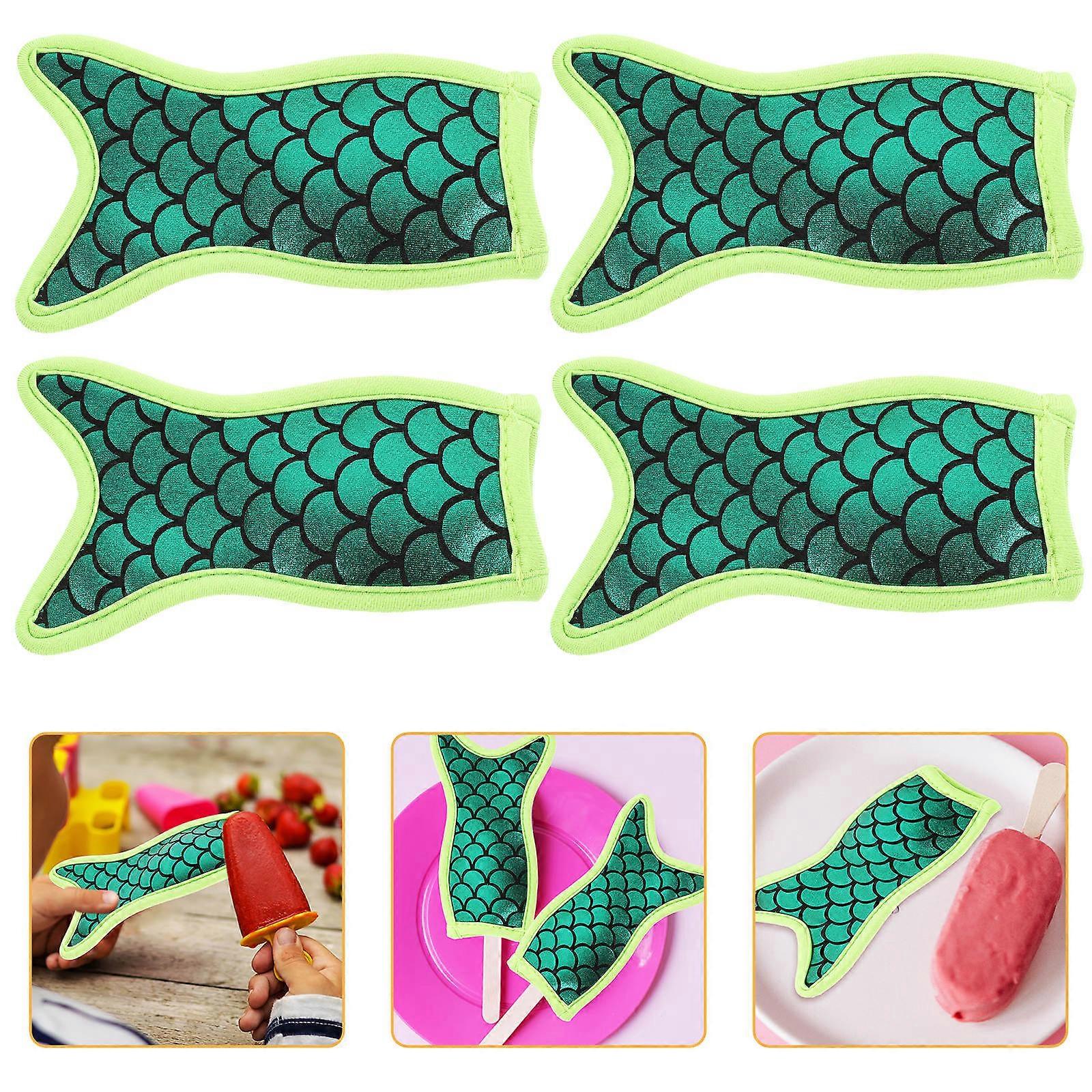 Reusable Mermaid Ice-Pop Holders for Protection 12Pcs Popsicles Covers
