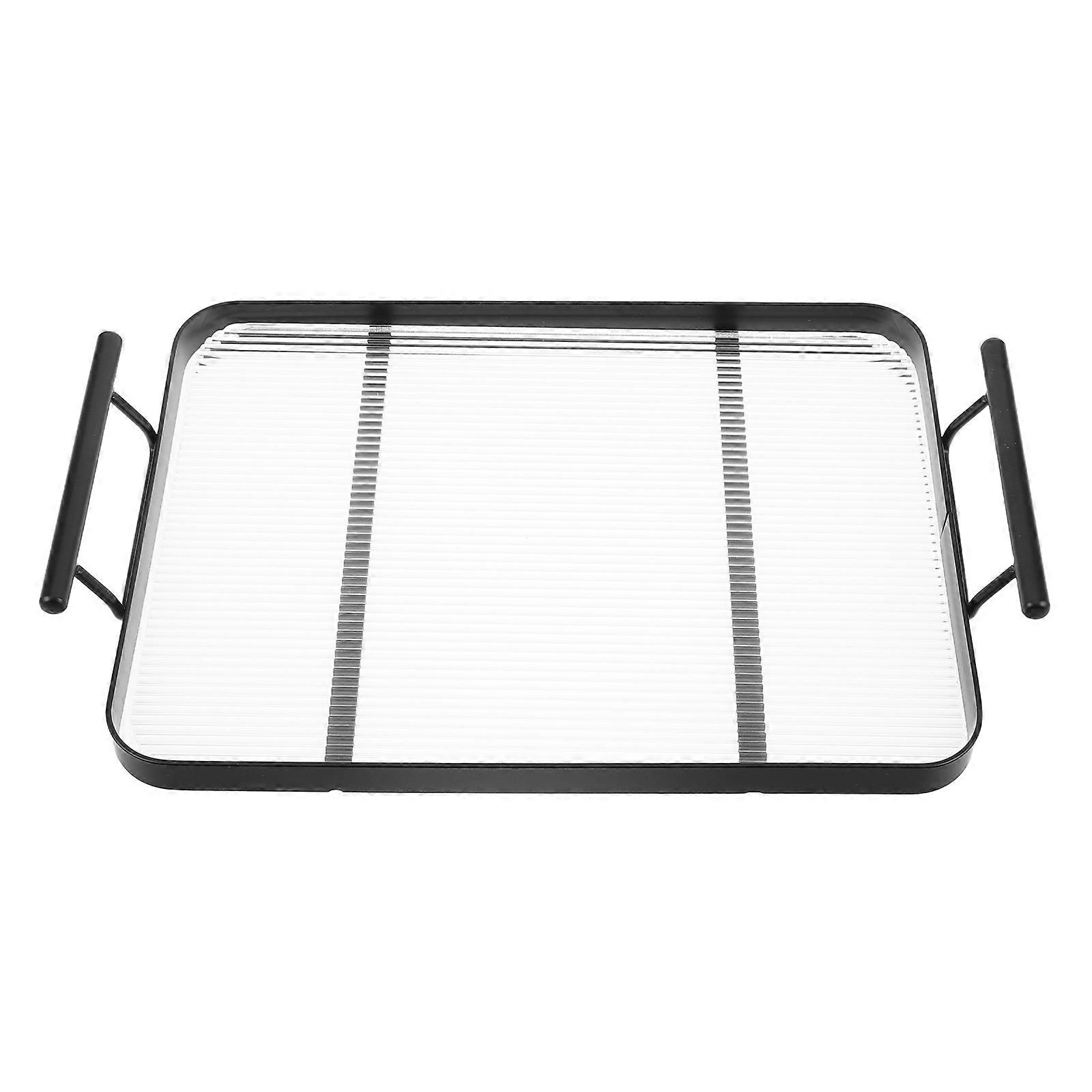 Multi Acrylic Rectangle Tea Tray for Serving Tea with Handles 5Pcs
