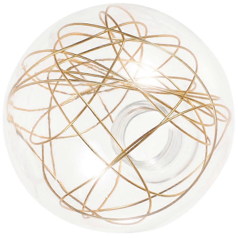 Lamp Shade Cover Glass Globe for Light Bulb Replacement 2Pcs Golden