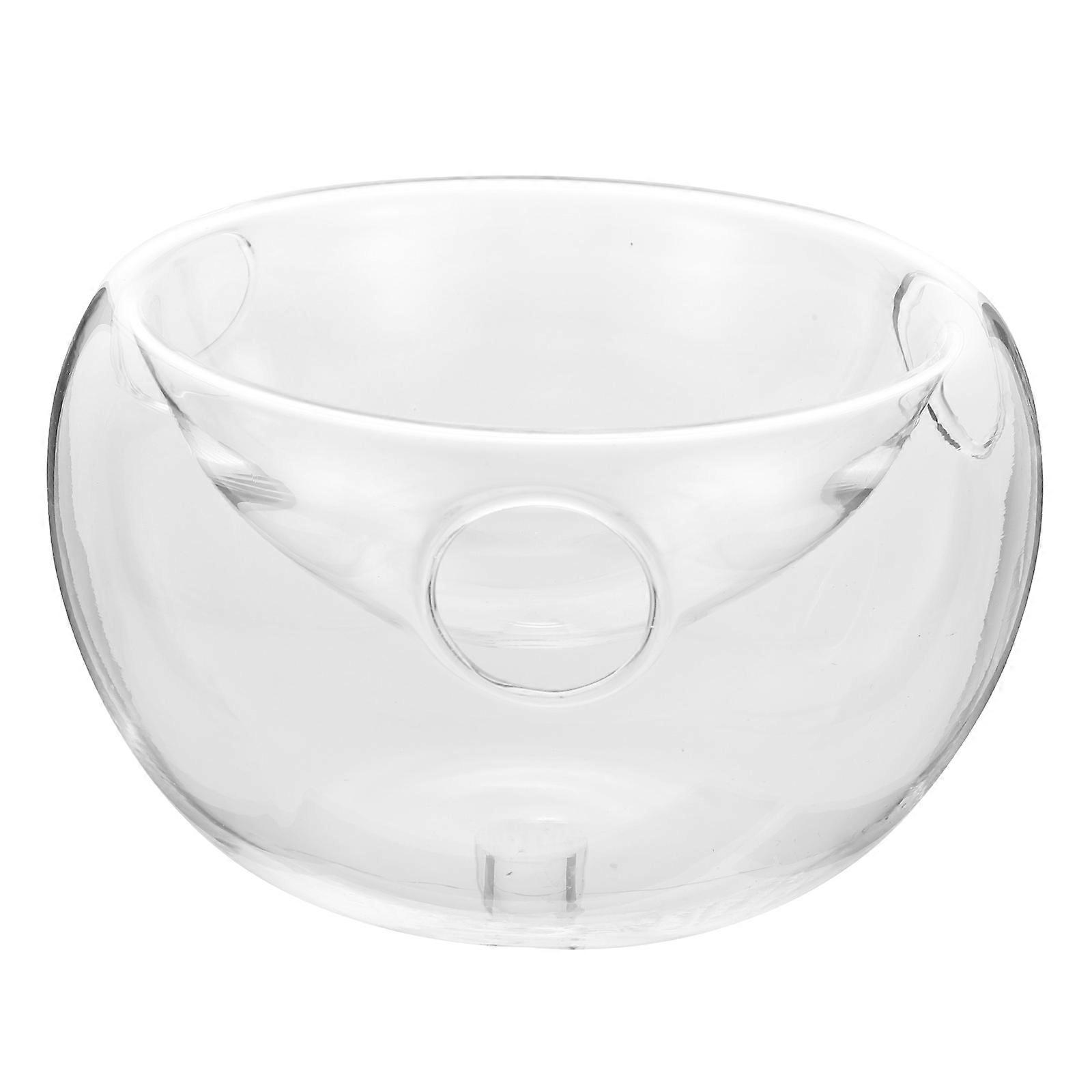 Dry Ice Tableware Transparent Glass Bowl for 3Pcs Salad Serving
