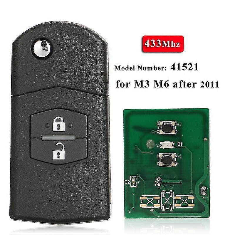 2 Button Remote Fob Flip Car Key 315mhz /433mhz 4d63 For Mazda 3 M3 Axela 6 M6 Atenza 41797 / 41528 41521 41840 2025