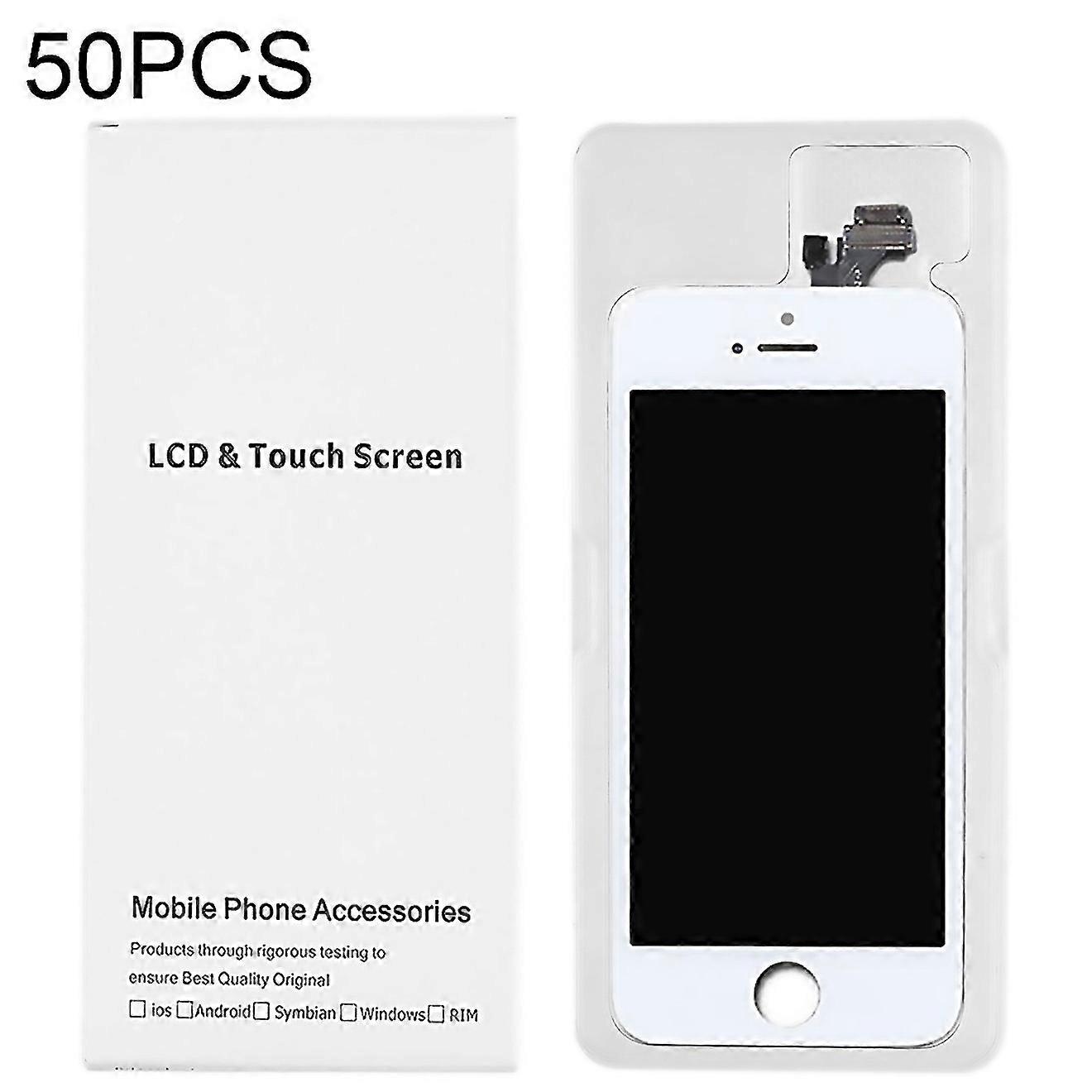 For 50 Pcs Cardboard Packaging Box For 5 Lcd Screen White