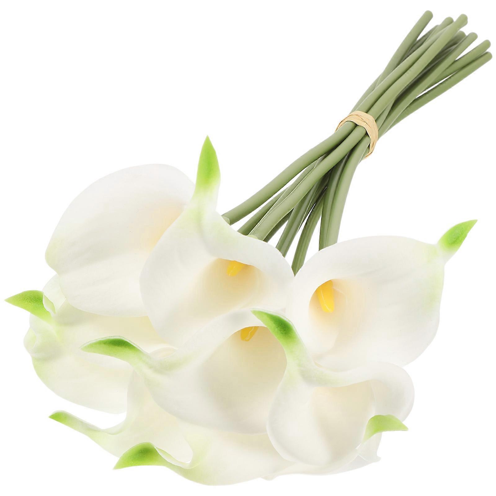 Simulation Flowers 40Pcs White Realistic Design Artificial Flowers for Decor