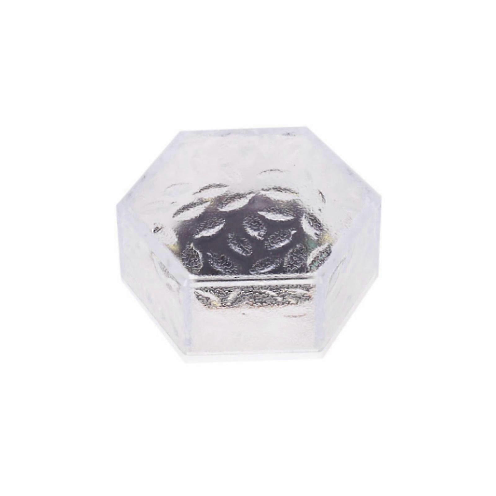 Solar garden light: hexagonal ice brick ground light, ambient white light.