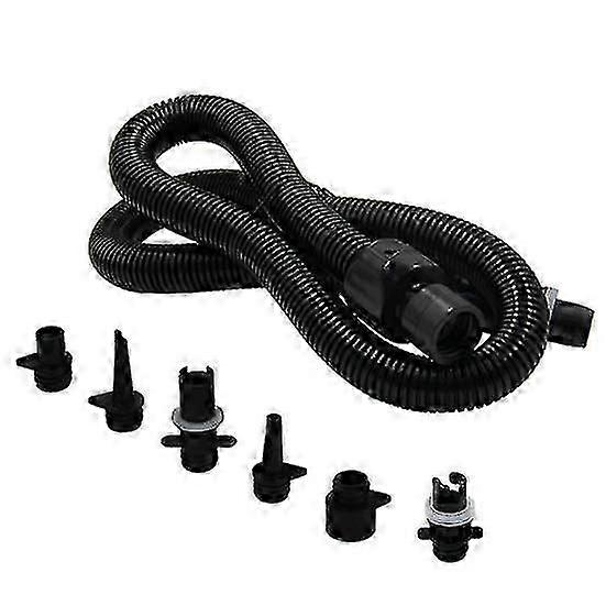 Universal Pump Adapter Kit with 6 Nozzles for Air Mattresses, Inflatables, and Water Sports Gear - Quick Connect Accessory Set