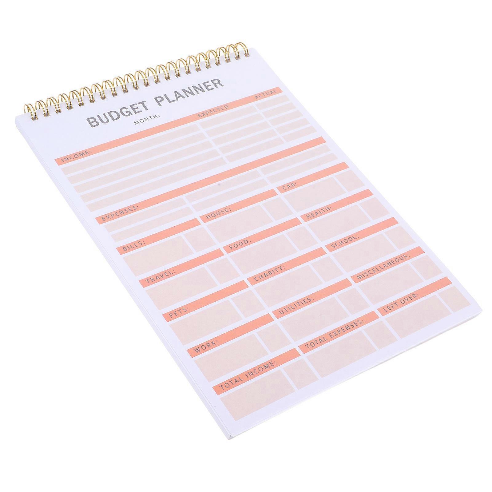 Budget Planner Book for Daily Financial Planning with 5Pcs Spiral Notebooks