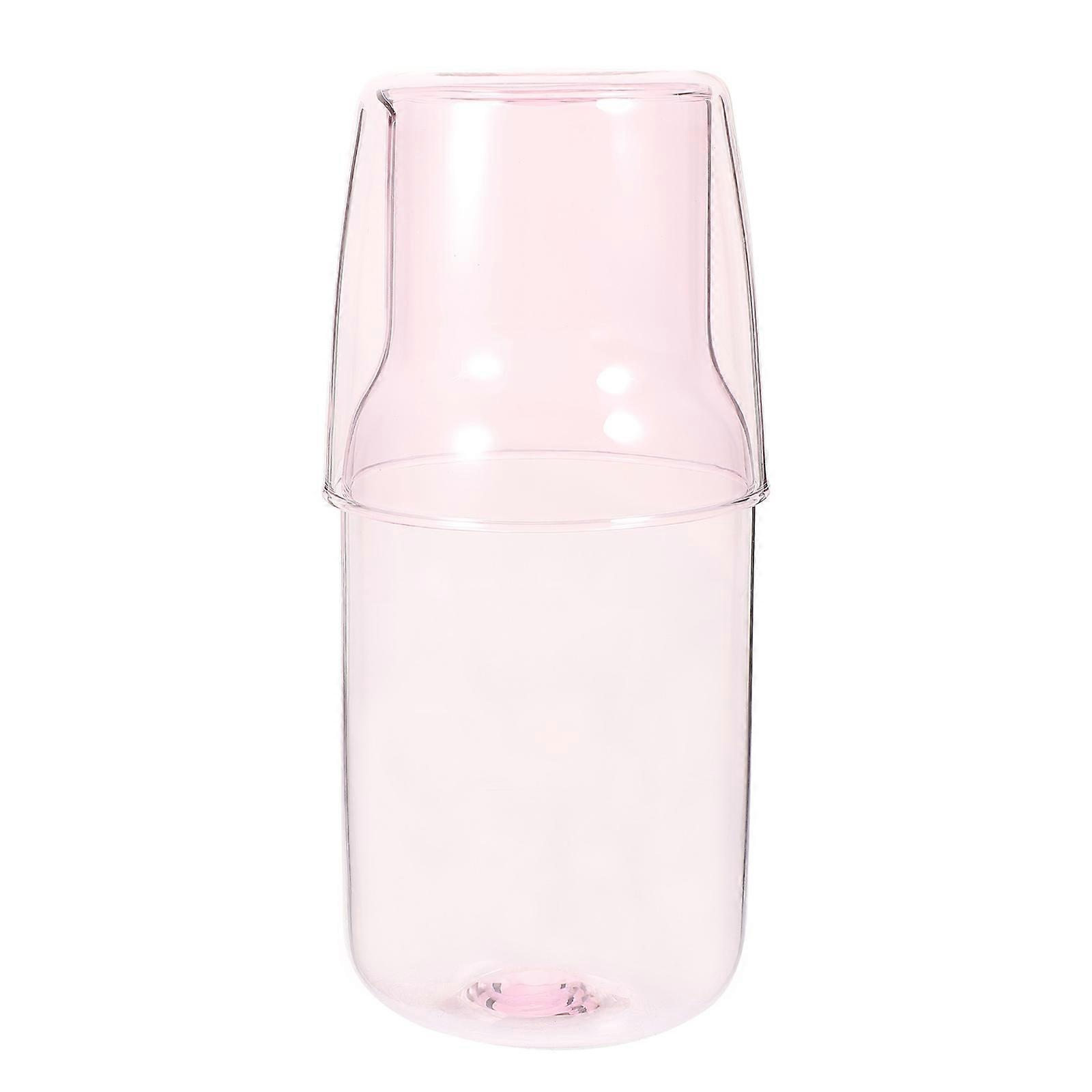 Bedroom Bedside Carafe Drinking Accessory for Drinking 3Sets Pink