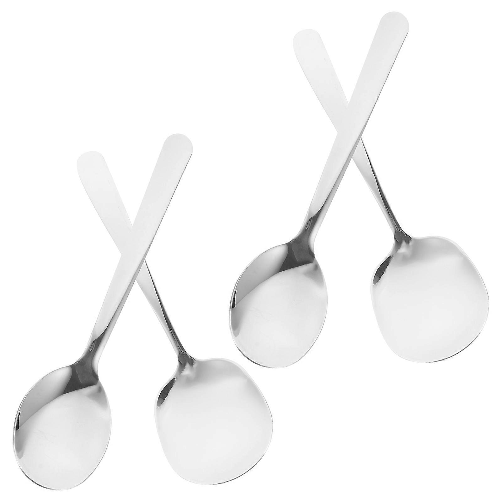 Buffet Serving Spoons Ladle Style Soup Spoons Easy to Clean Scratch-Resistant 20.5x6.2cm 4Pcs