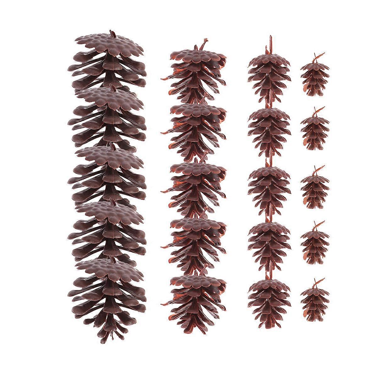 Plastic Pine Cone Decoration for Decoration 80Pcs Simulation Large Small Variety