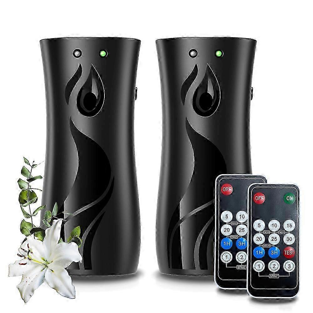 2-pack automatic air freshener dispenser, wall mount or freestanding sprayer holder, multiple time settings