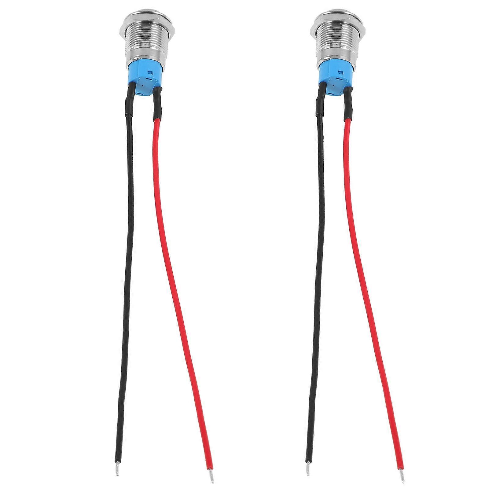 Car Push Button Self Locking 2Pcs Momentary Switch Replacement