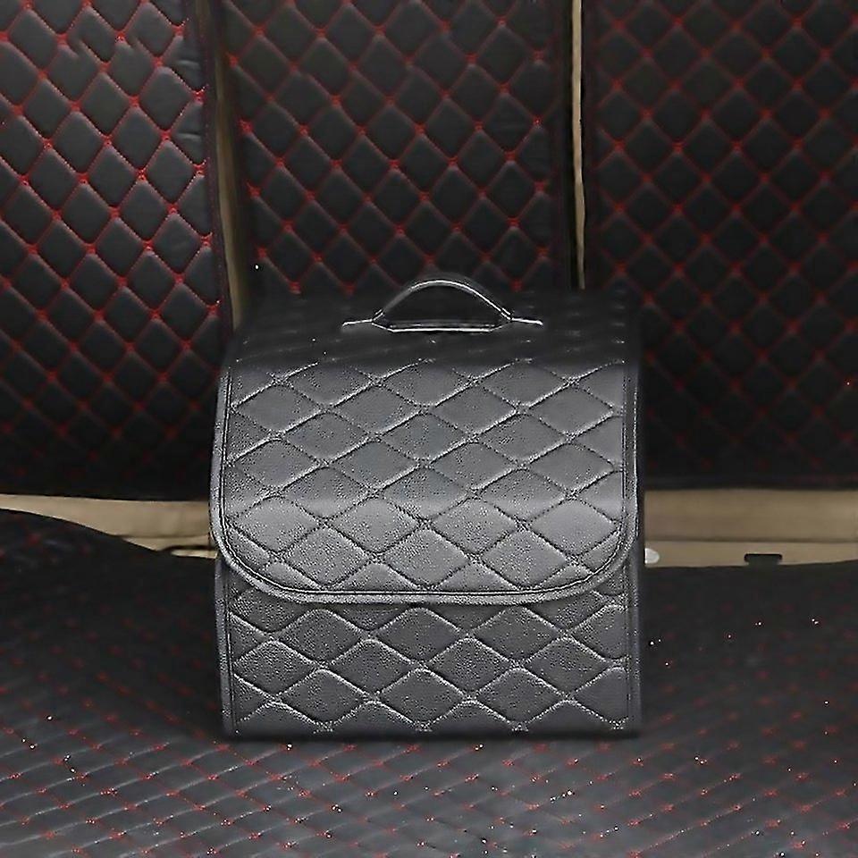 For Car Trunk Foldable Storage Box Rhombic Grid Small Size 33 X 32 X