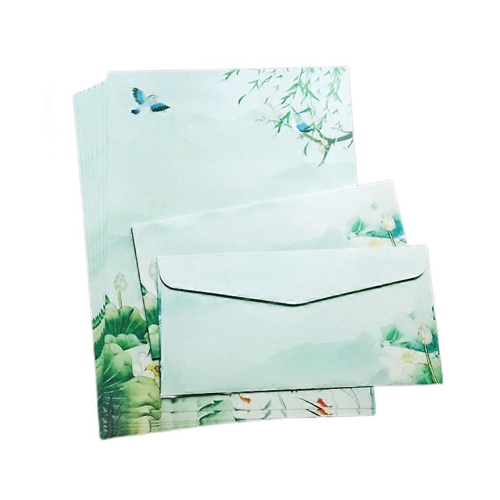 JZROCKER Stationery Paper and Envelopes Set Color Both Side Writing Letter Paper Gift